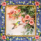Hummingbird with Trumpet Vine